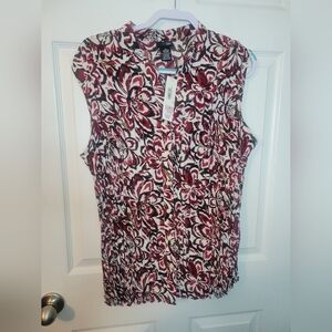 East 5th 3x Top Blouse Full Button Sleeveless Professional Workwear Office